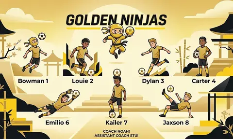 Golden Ninjas Soccer AI image template