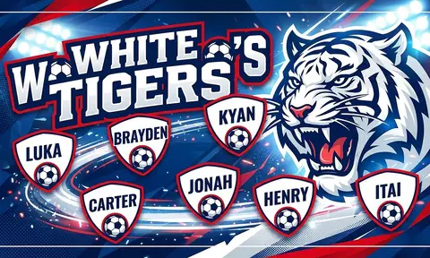White Tigers Soccer AI image template