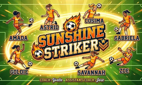 Sunshine striker Soccer AI image template