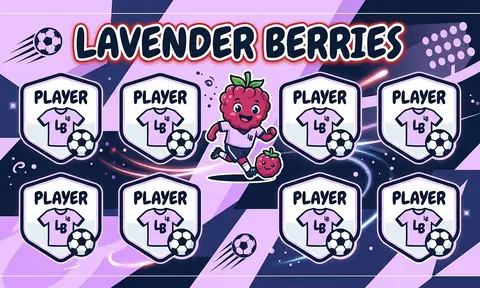 Lavender Berries Soccer AI image template