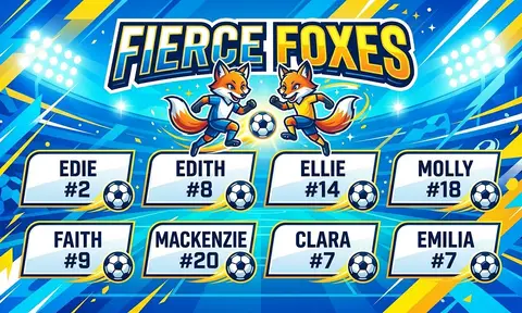Fierce Foxes Soccer AI image template