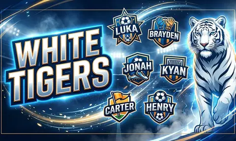 White Tigers Soccer AI image template
