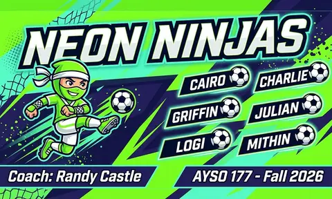 Neon Ninjas Soccer AI image template