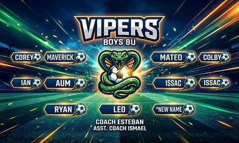 Vipers Soccer AI image template