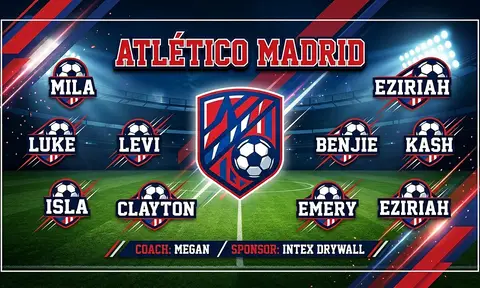 Atlético Madrid Soccer AI image template