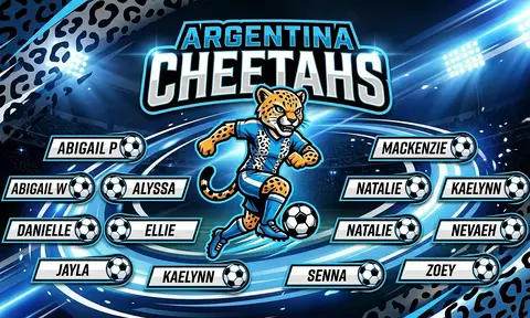 Argentina Cheetahs Soccer AI image template