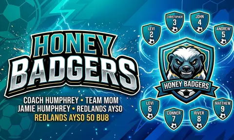 Honey Badgers Soccer AI image template