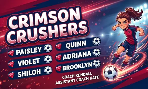 Crimson crushers Soccer AI image template