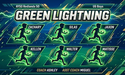 Green Lightning Soccer AI image template