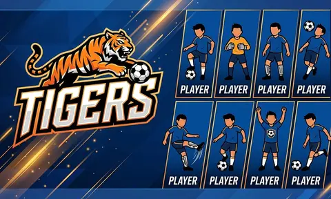 Tigers Soccer AI image template