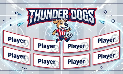 THUNDER DOGS Soccer AI image template