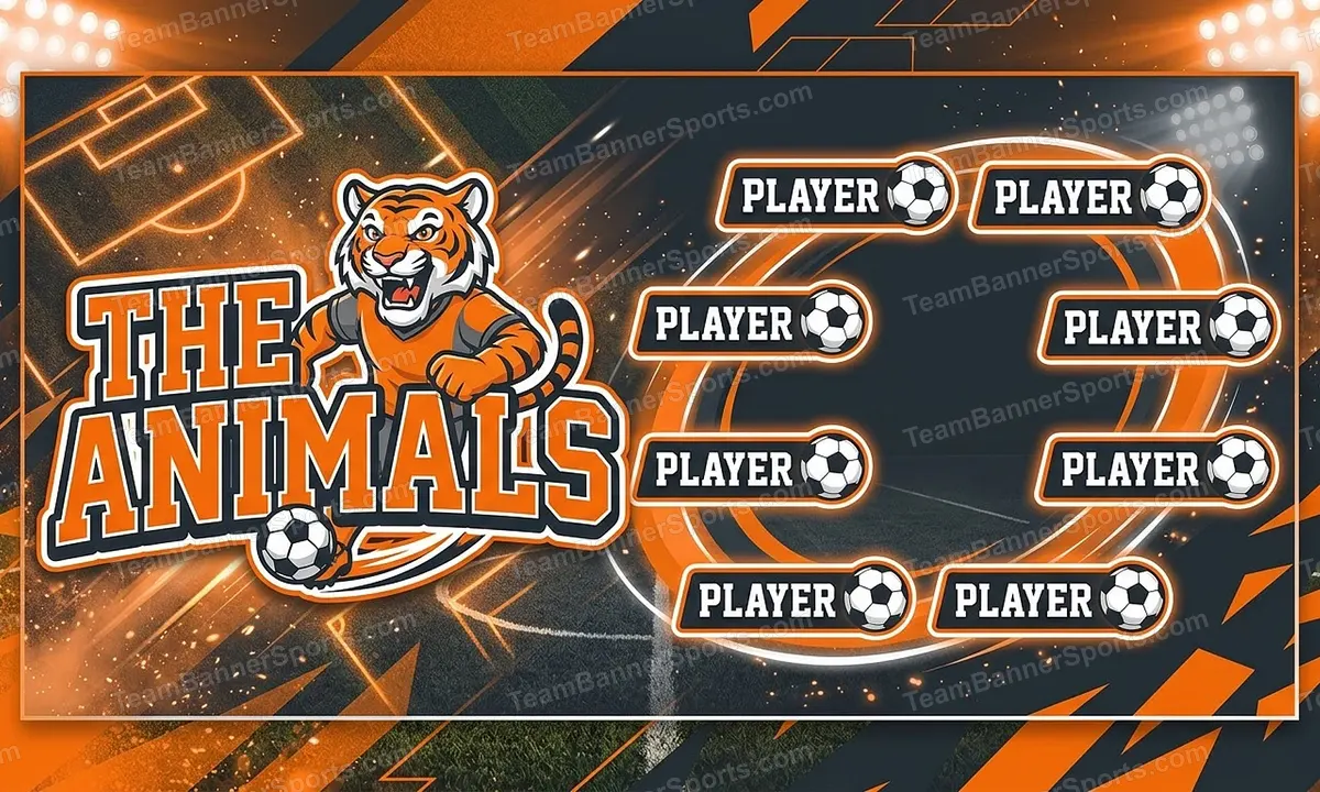 The Animals soccer team banner created with AI