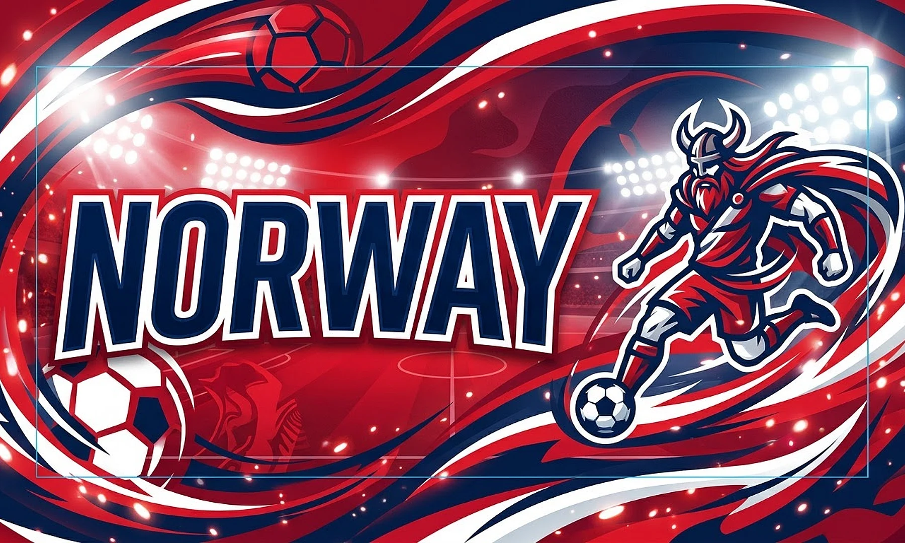 norway soccer team banner created with AI