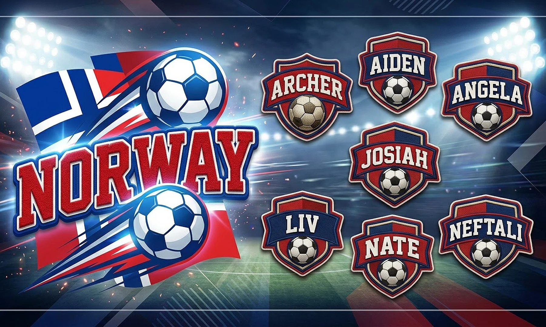 Norway soccer team banner created with AI