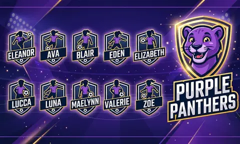 Purple Panthers Soccer AI image template