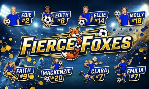 Fierce Foxes Soccer AI image template