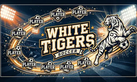White Tigers Soccer AI image template