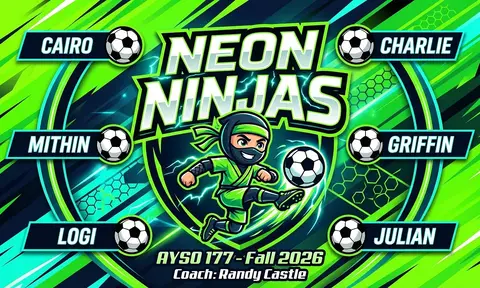 Neon Ninjas Soccer AI image template