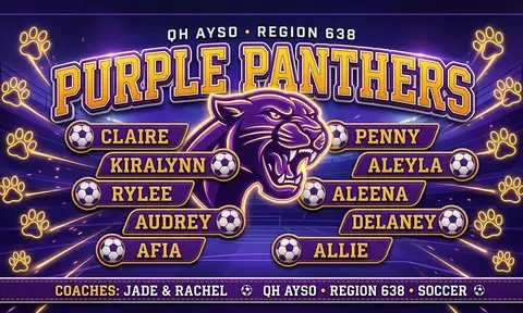Purple Panthers Soccer AI image template