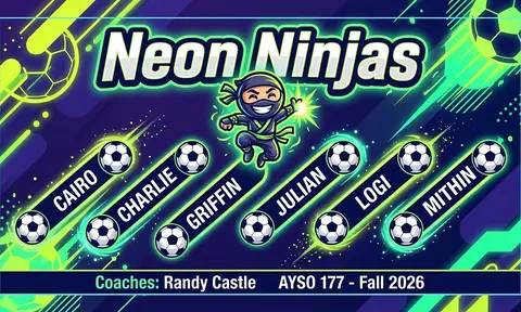 Neon Ninjas Soccer AI image template