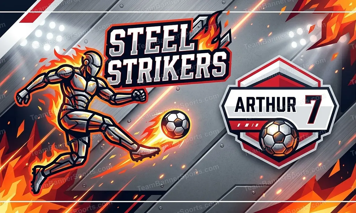 Steel Strikers soccer team banner created with AI