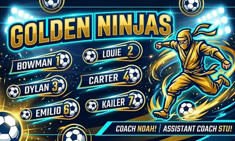 Golden Ninjas Soccer AI image template