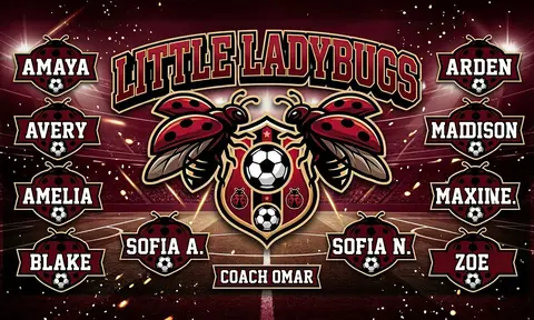 Little Ladybugs Soccer AI image template