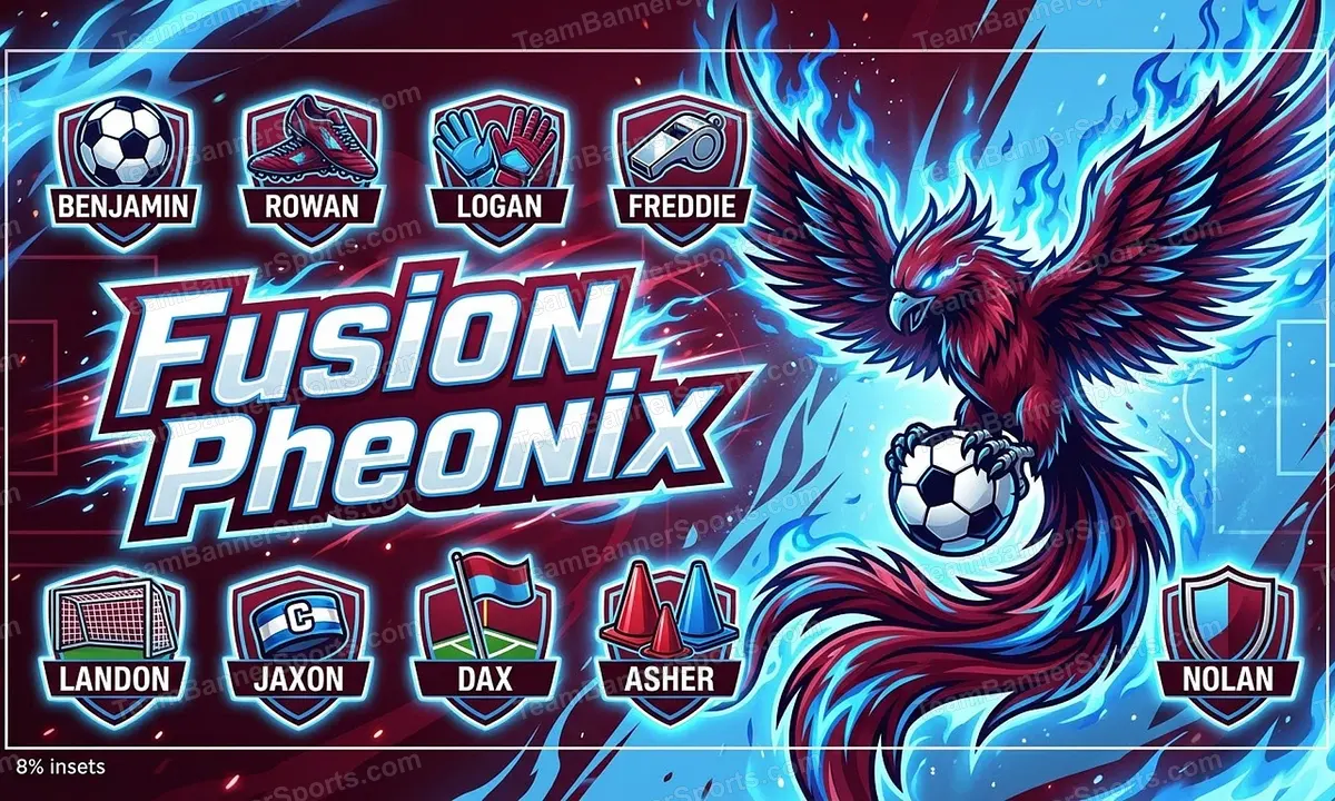 Fusion Pheonix soccer team banner created with AI