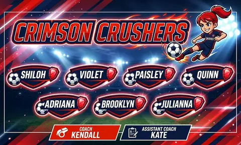 Crimson crushers Soccer AI image template