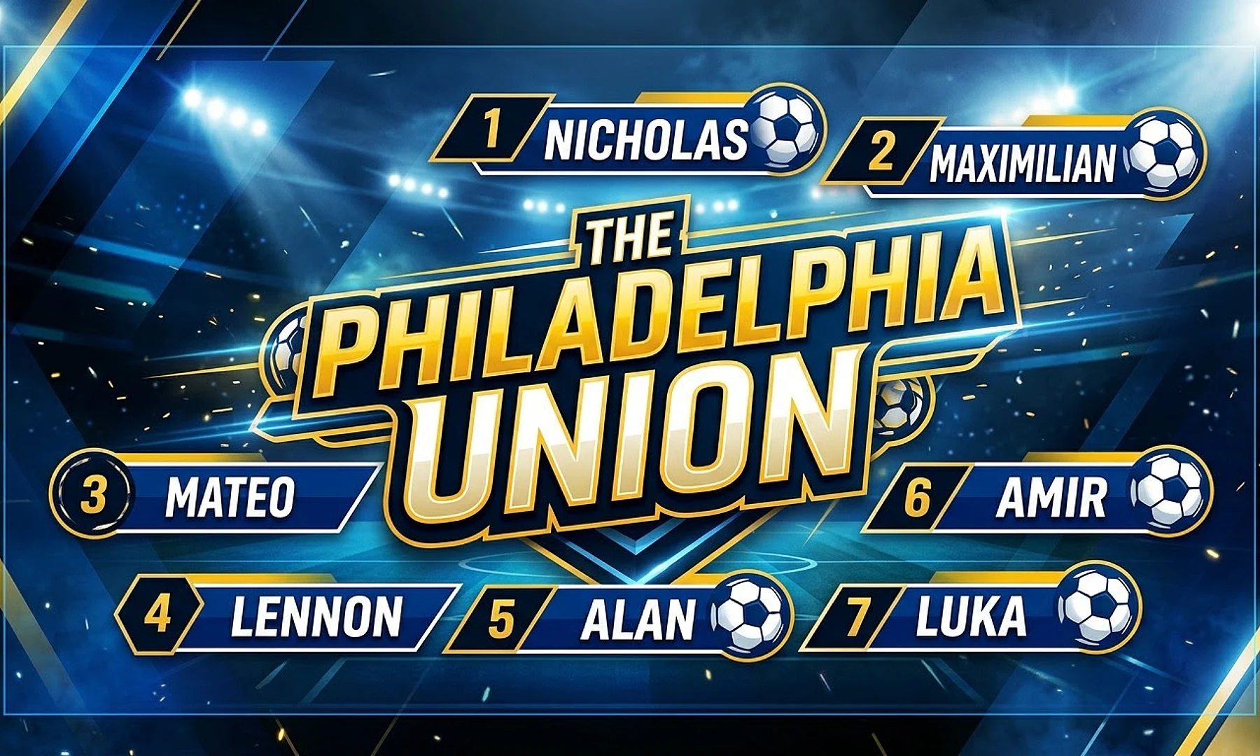 The Philadelphia Union soccer team banner created with AI