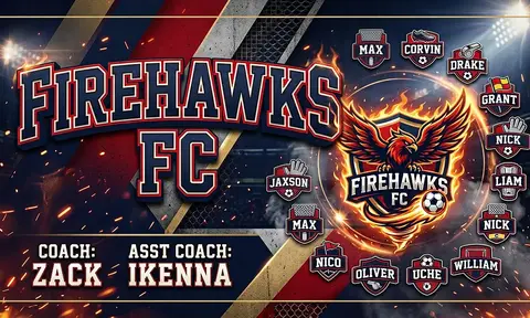 FIrehawks FC Soccer AI image template