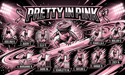 Pretty in Pink Soccer AI image template
