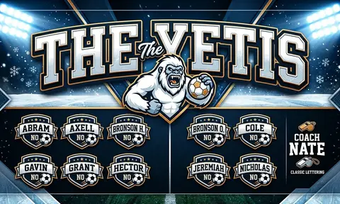 The Yetis Soccer AI image template