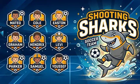 Shooting Sharks Soccer AI image template