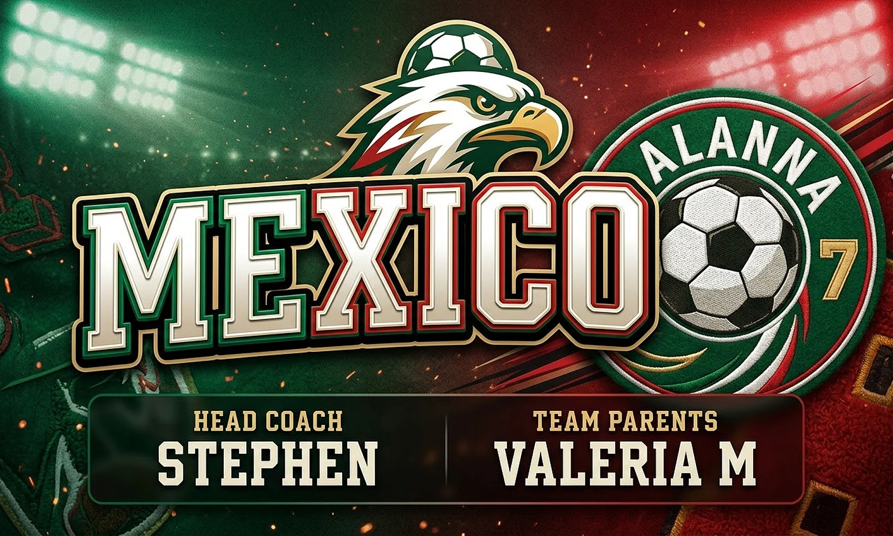 Mexico soccer team banner created with AI