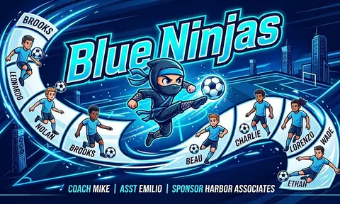 Blue Ninjas Soccer AI image template
