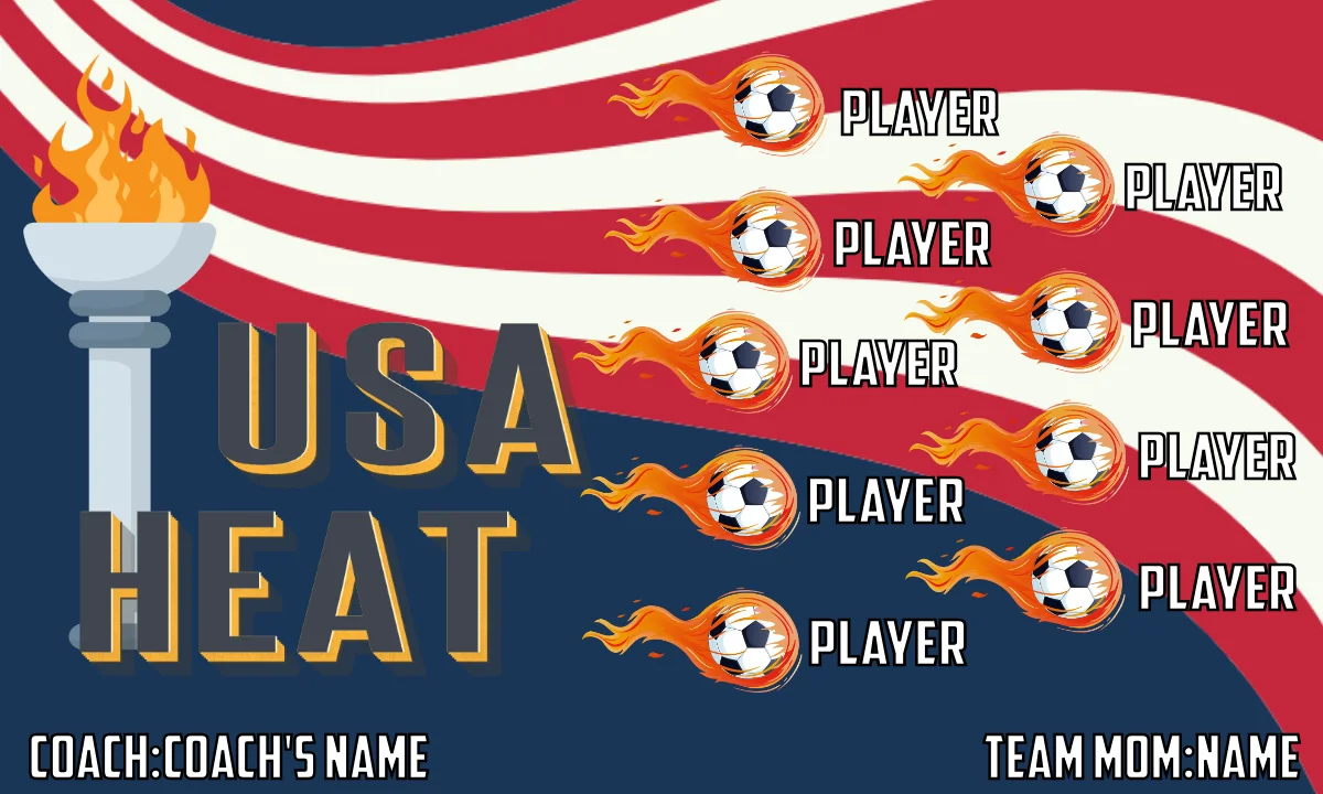 Heat USA Soccer Banner soccer,-soccer-banners-and-flags-picture
