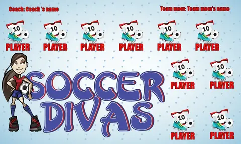 Soccer Divas Soccer Banner-soccer-team-banner-picture
