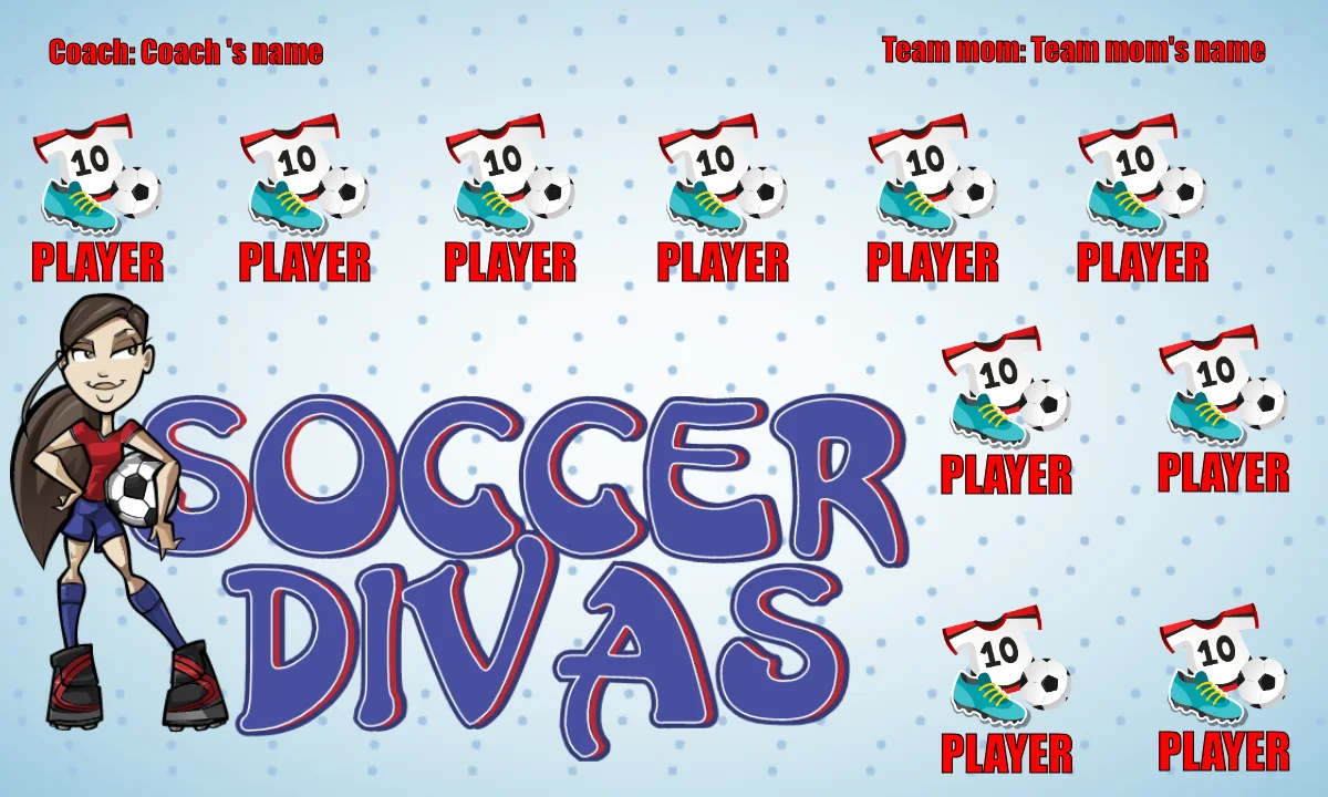 Soccer Divas Soccer Banner-soccer-team-banner-picture
