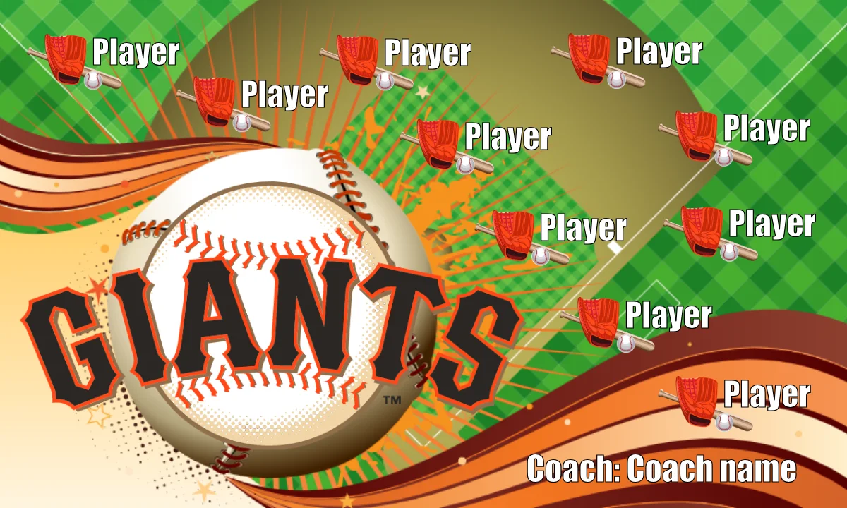 Giants Baseball Banner-airbrushed-softball-banners-picture