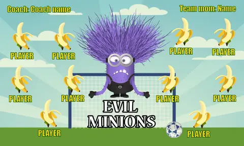 Evilminions Soccer Banner-soccer-party-banner