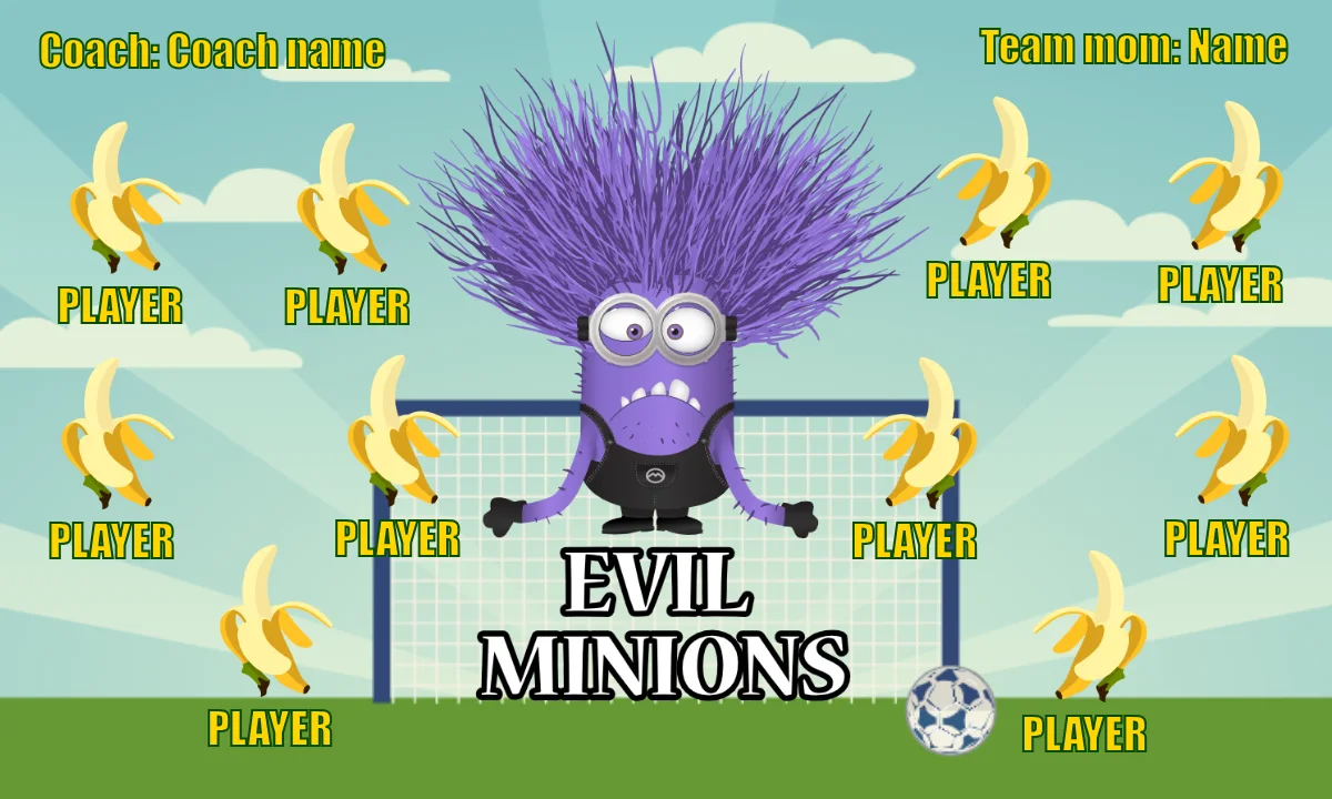 Evilminions Soccer Banner-soccer-party-banner