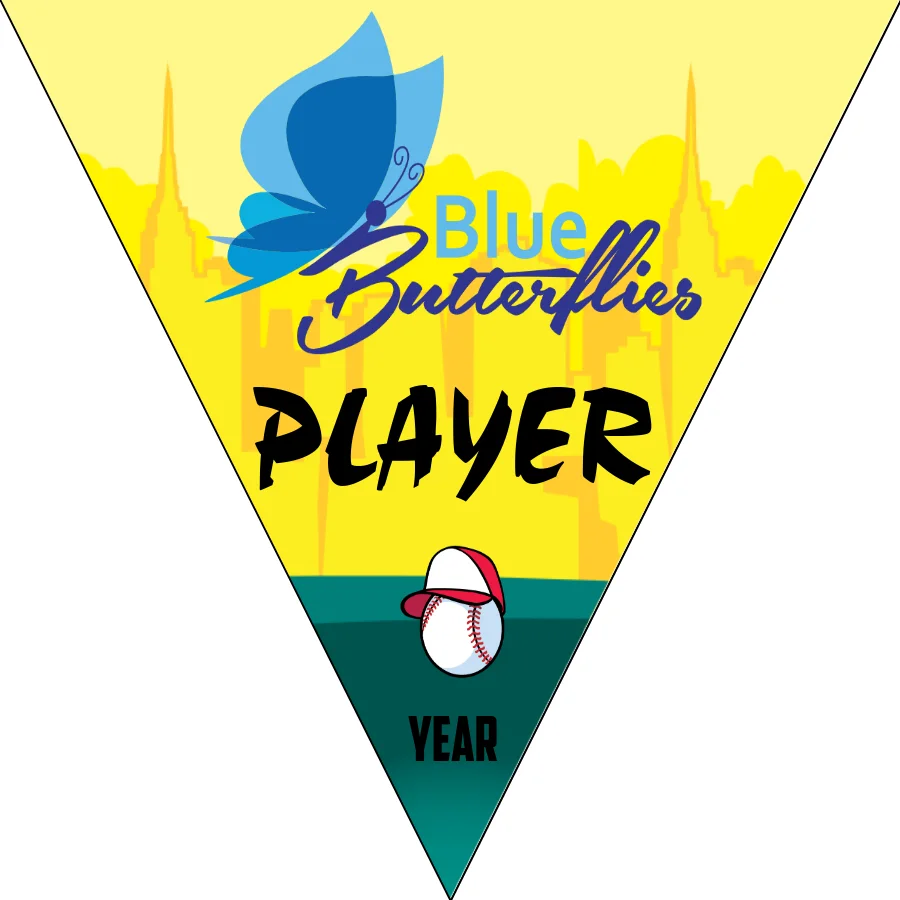 Bluebutterfly 2 Softball Banner-softball-birthday-banner-picture