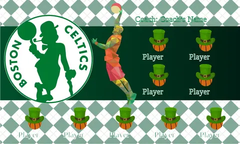 Boston Celtics 2 Basketball Banner