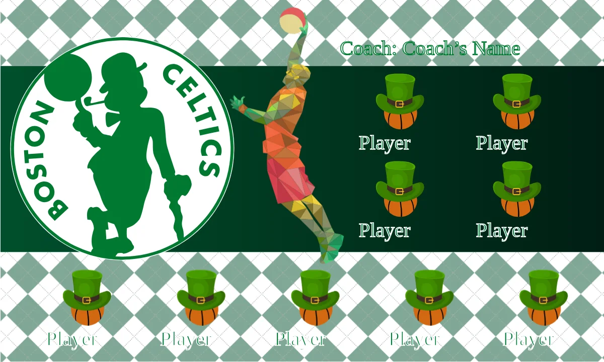 Boston Celtics 2 Basketball Banner