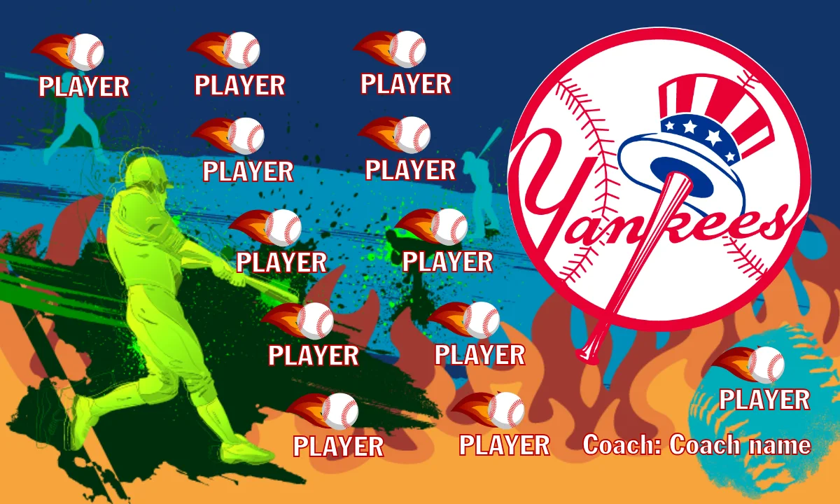 New York Yankees Baseball Banner-softball-team-banner-ideas-picture