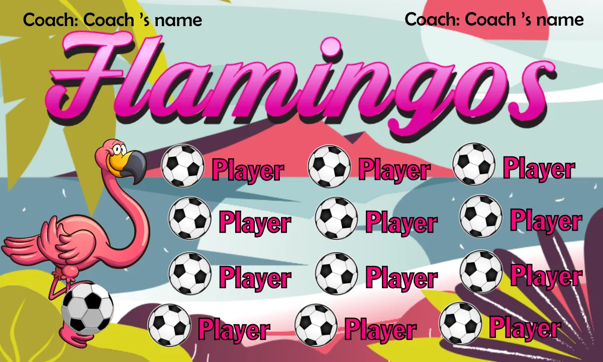 Flamingos Soccer Banner-soccer-banner-stand-pvc
