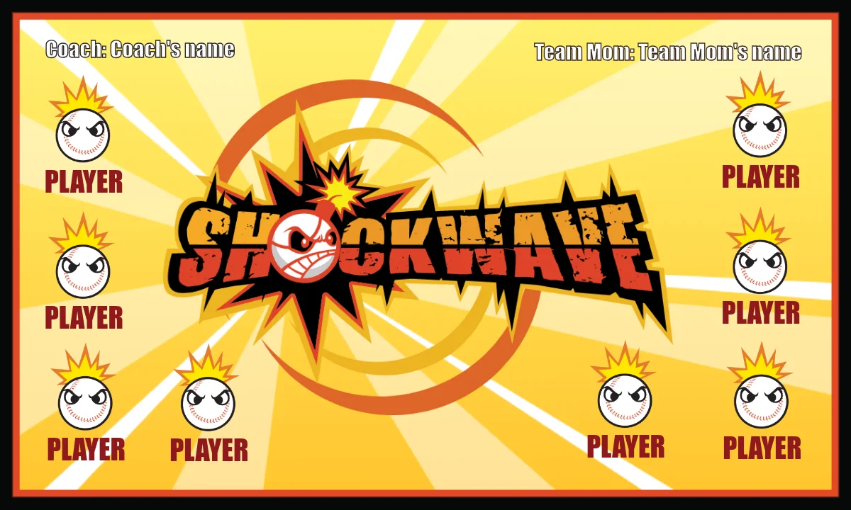 Shockwaves Softball Banner-custom-softball-banners-picture
