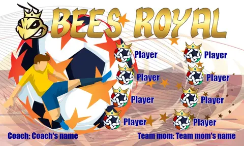 Bees Royal Soccer Banner-soccer-banner-ideas-picture		