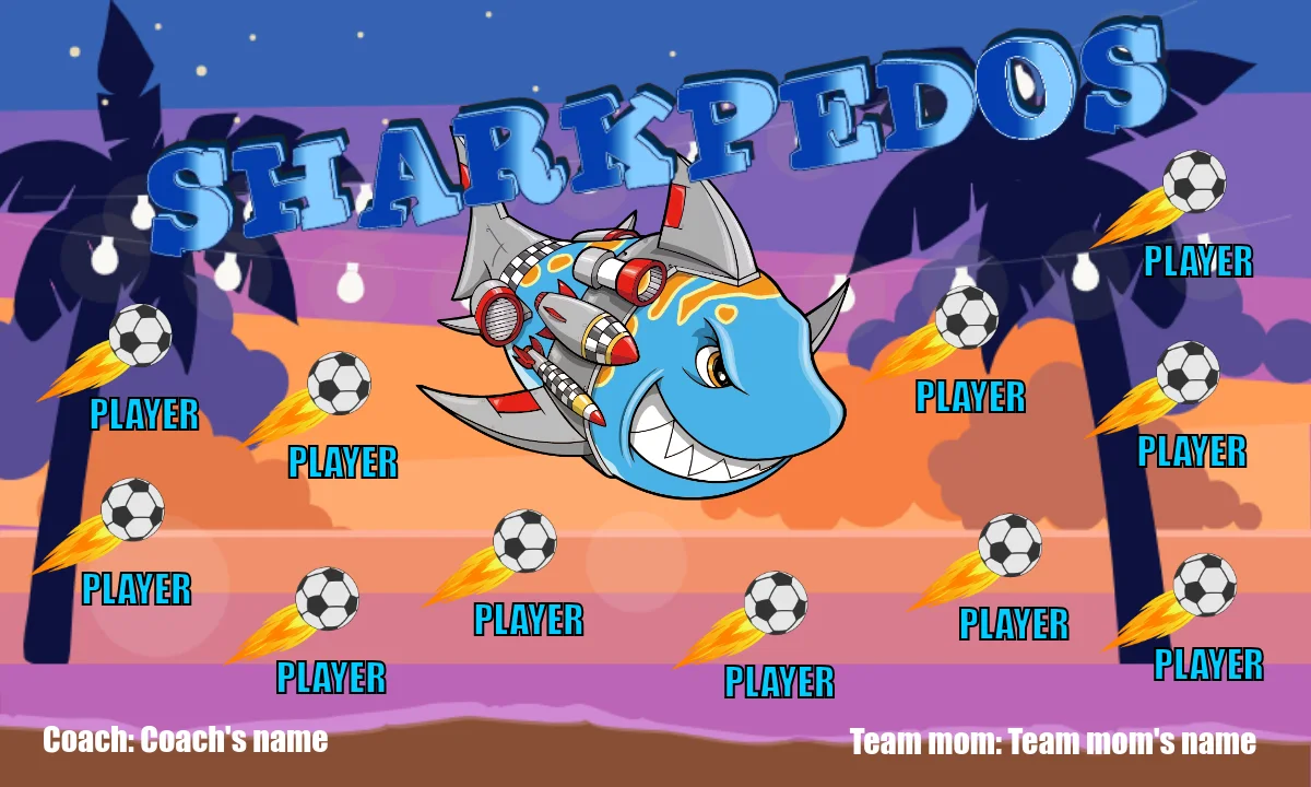 SSharkpedos Soccer Banner-how-to-make-a-soccer-banner-stand